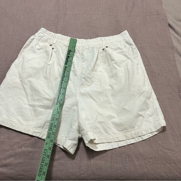 Vintage 90s Mom shorts White Casual Size XL elastic pockets retro throwback - Picture 3 of 6